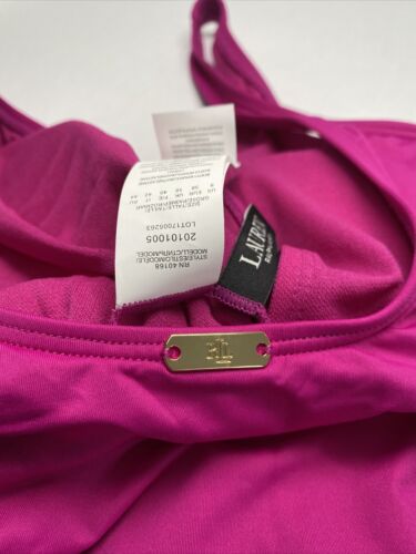 Ralph Lauren PLUMERIA Beach Club Solid Twist One-Piece Swimsuit Size 8