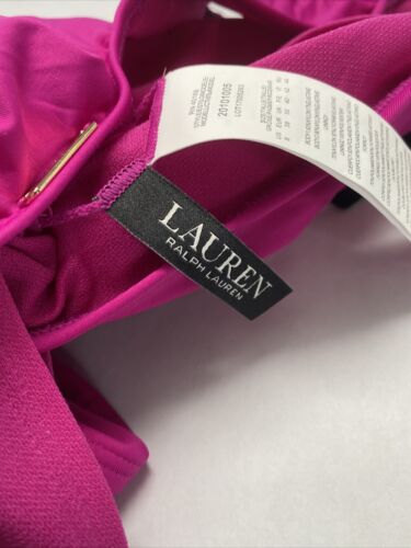 Ralph Lauren PLUMERIA Beach Club Solid Twist One-Piece Swimsuit Size 8