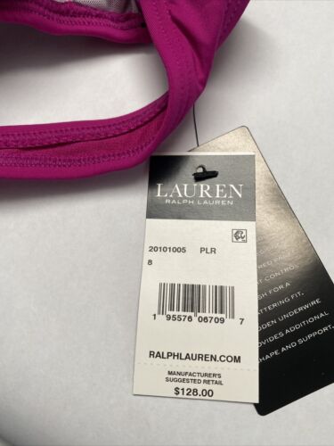 Ralph Lauren PLUMERIA Beach Club Solid Twist One-Piece Swimsuit Size 8