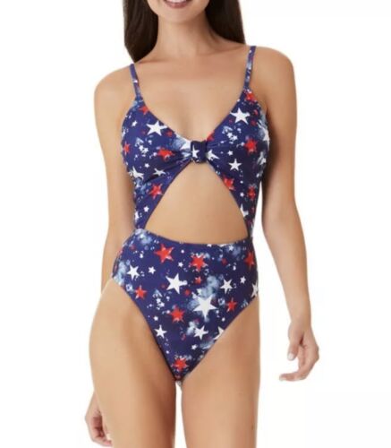 California Waves Juniors' American Pride One-Piece Swimsuit Size Medium NWT