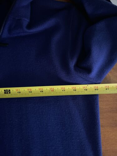 Michael Kors Mens Sweater 1/4 Zip Blue MEDIUM