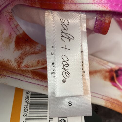 Salt Cove Juniors Tie-Dyed Wide-Strap Bikini Top Multicolor Size S Style 805012