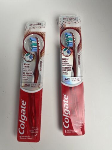 (2) Colgate 360⁰ Advanced Optic White Soft Toothbrush