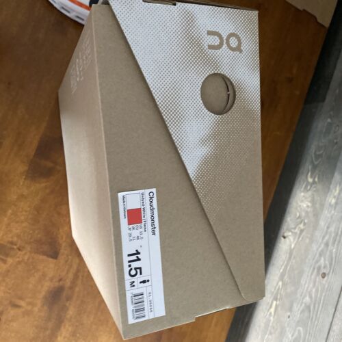 ON Running Size 11.5 - Cloudmonster Undyed White Flame Running / Walking Sneaker