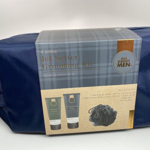 All About Men, 4 Pieces Jet Setter Grooming Kit, body wash, lotion