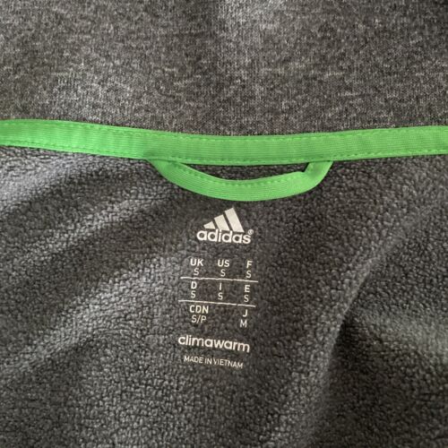 VTG Adidas Mens Zip Up Track Jacket Gray And Green Size Small