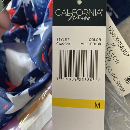 California Waves Juniors' American Pride One-Piece Swimsuit Size Medium NWT