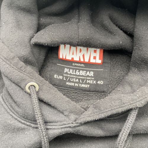 Pull & Bear Marvel Sweatshirt Hoodie Black Size L