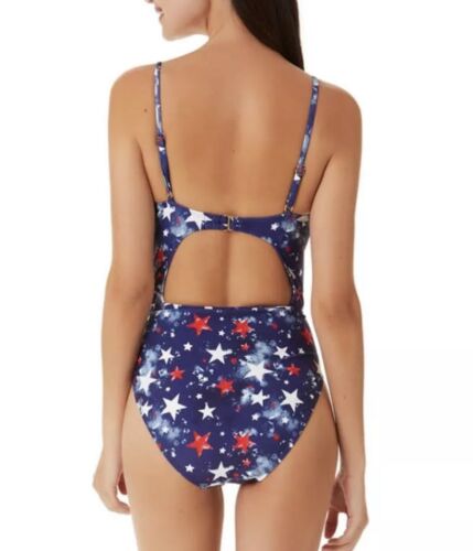 California Waves Juniors' American Pride One-Piece Swimsuit Size Medium NWT