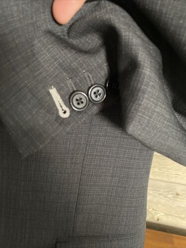 Ysl Mens Blazer (40R) Gray With Functional Surgeon Buttons