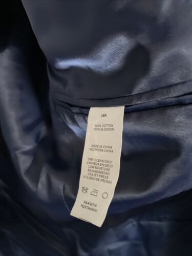Perry Ellis Portfolio Blazer Sports Coat Jacket Slim Fit Suit Blue Men’s SZ 38R