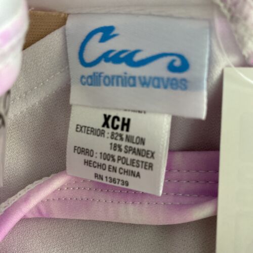 California Waves Women's Juniors' Size XS V-Wire Bralette Bikini Top Pink NwT