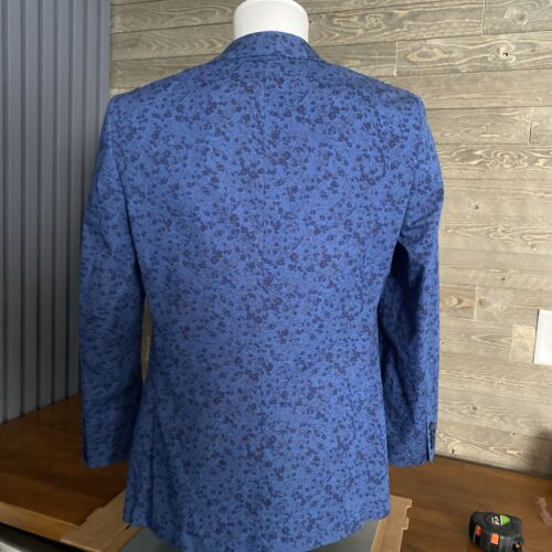 Perry Ellis Portfolio Blazer Sports Coat Jacket Slim Fit Suit Blue Men’s SZ 38R