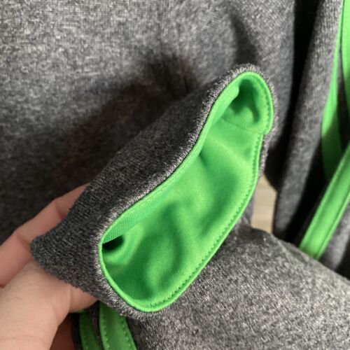 VTG Adidas Mens Zip Up Track Jacket Gray And Green Size Small