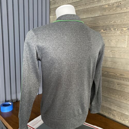 VTG Adidas Mens Zip Up Track Jacket Gray And Green Size Small