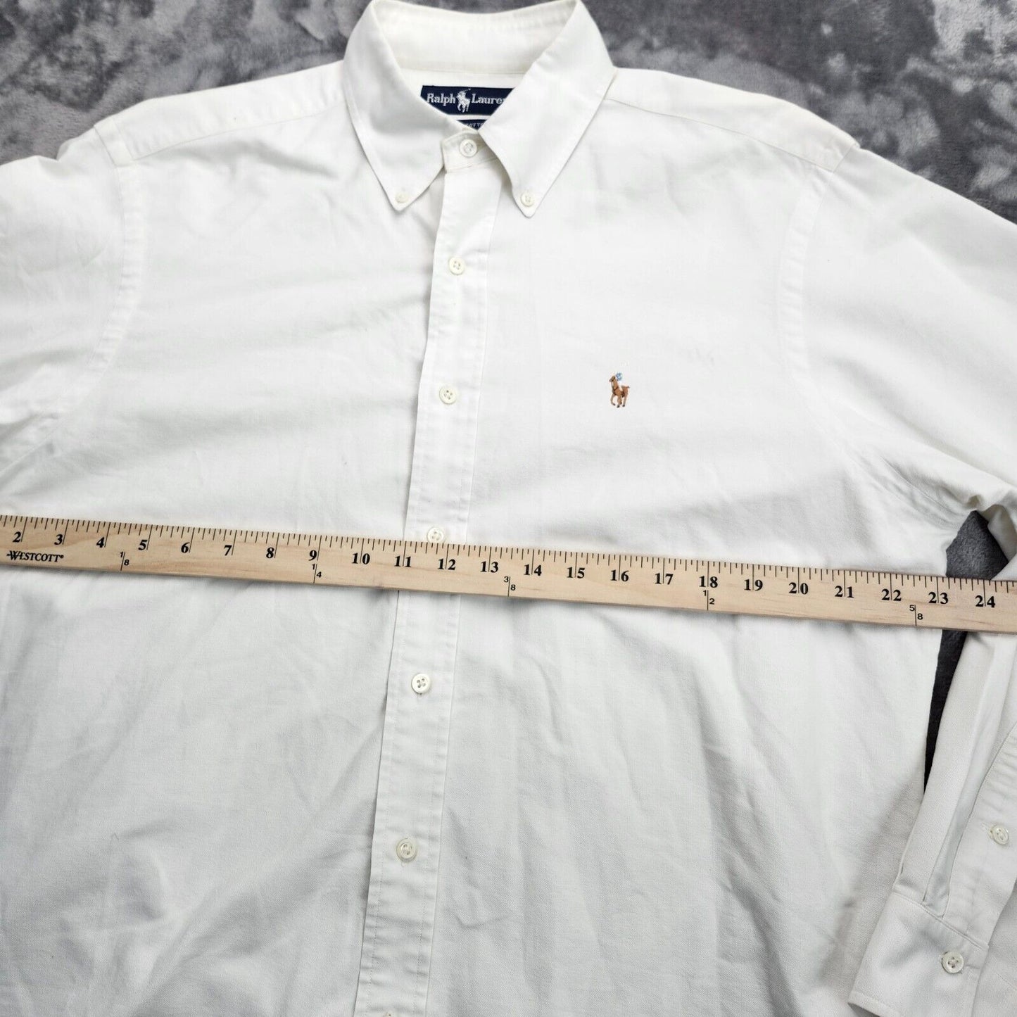 Ralph Lauren men's vintage 00s white button-down shirt with natural pony 16 34