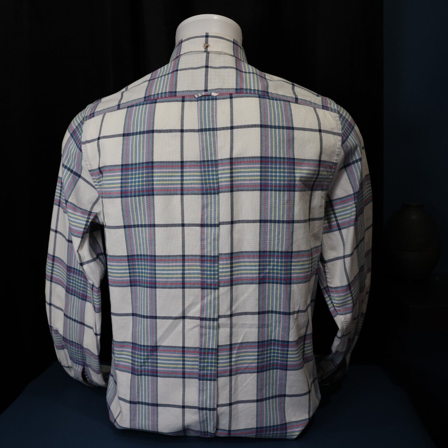 Ben Sherman Mens Button Down Patterned Shirt Size M Button Down Collar