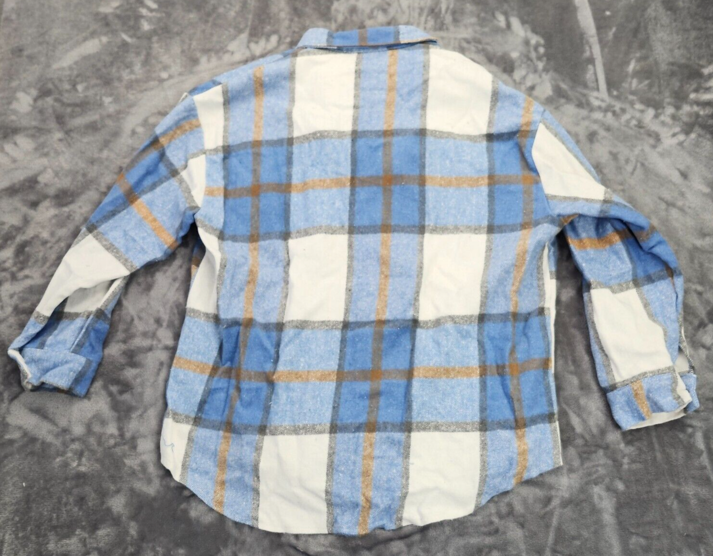 Womens Plaid Shacket Casual Flannel Shirt Long Sleeve Button Down Coat 2XL