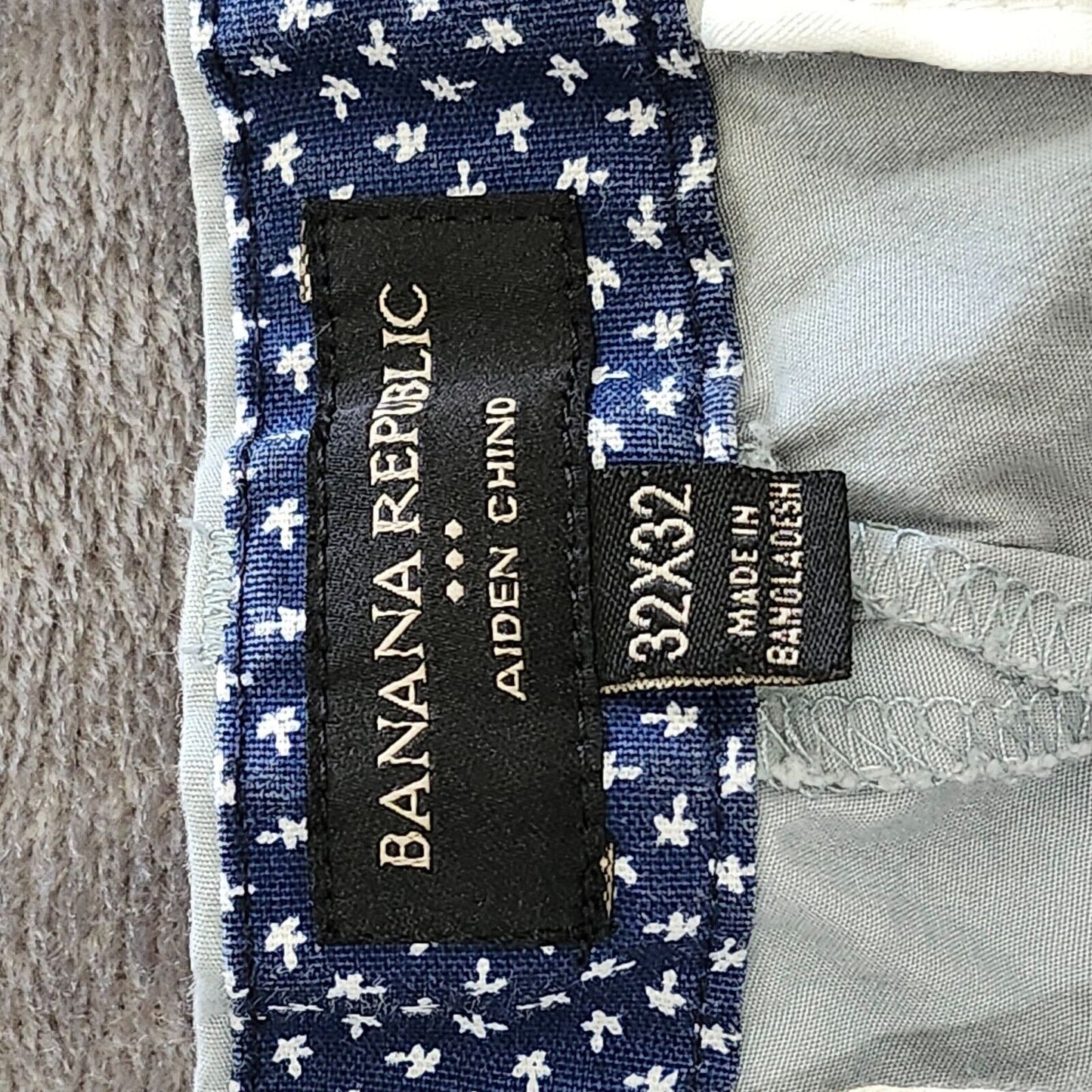 Banana Republic Pants Mens 32x32 Gray Aiden Chino Stretch Flat Front Preppy