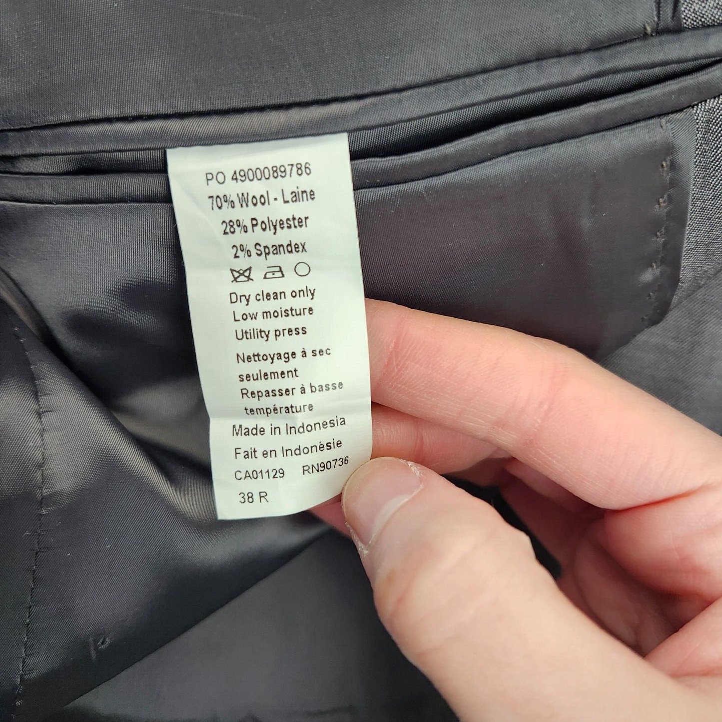 Calvin Klein Men's Suit Set Jacket Gray Blazer 38 Regular Pants 34w x 32L