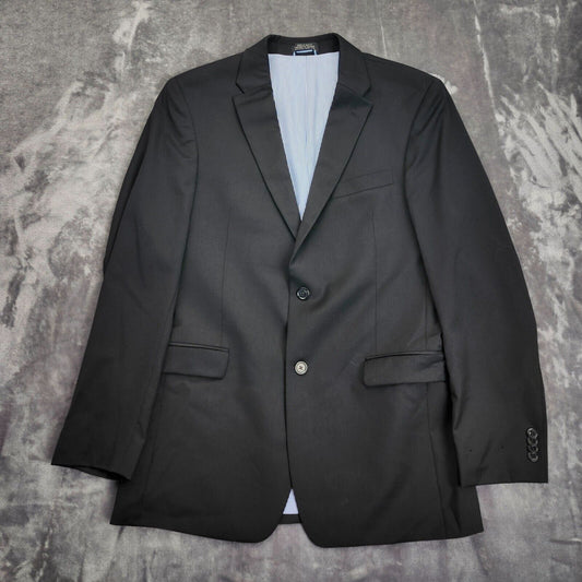 Tommy Hilfiger Men's 100% Wool Black Suit Jacket Blazer 2 Buttons 40 Long
