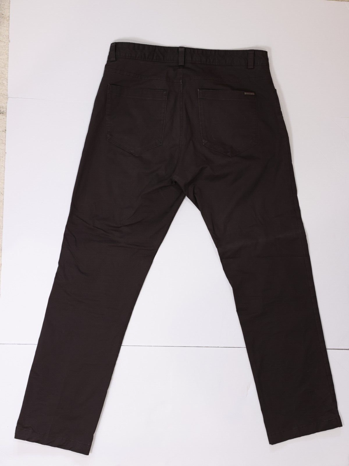 Mens Calvin Klein Straight Fit Stretch Comfort Chino, Brown, 34x30 (34x29)