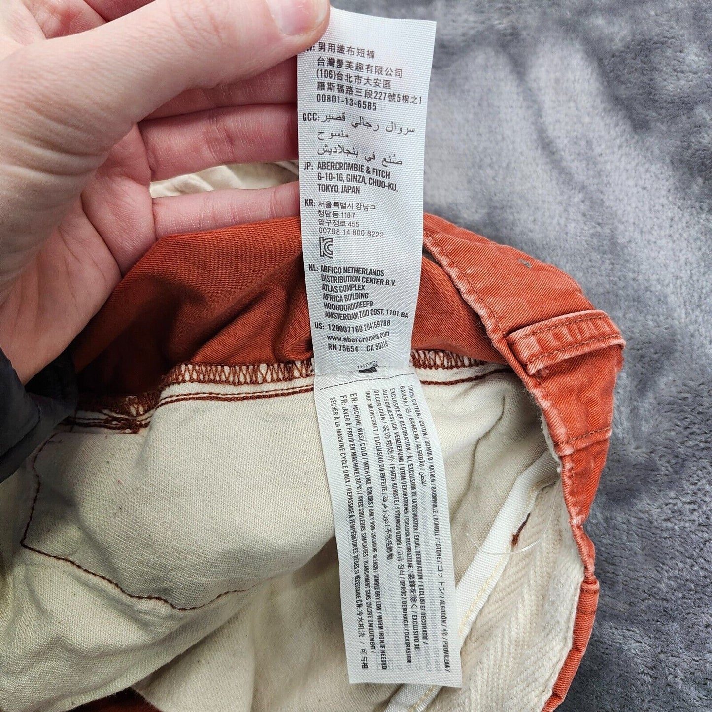 Abercrombie & Fitch 1892 Orange Chino Shorts Size 32
