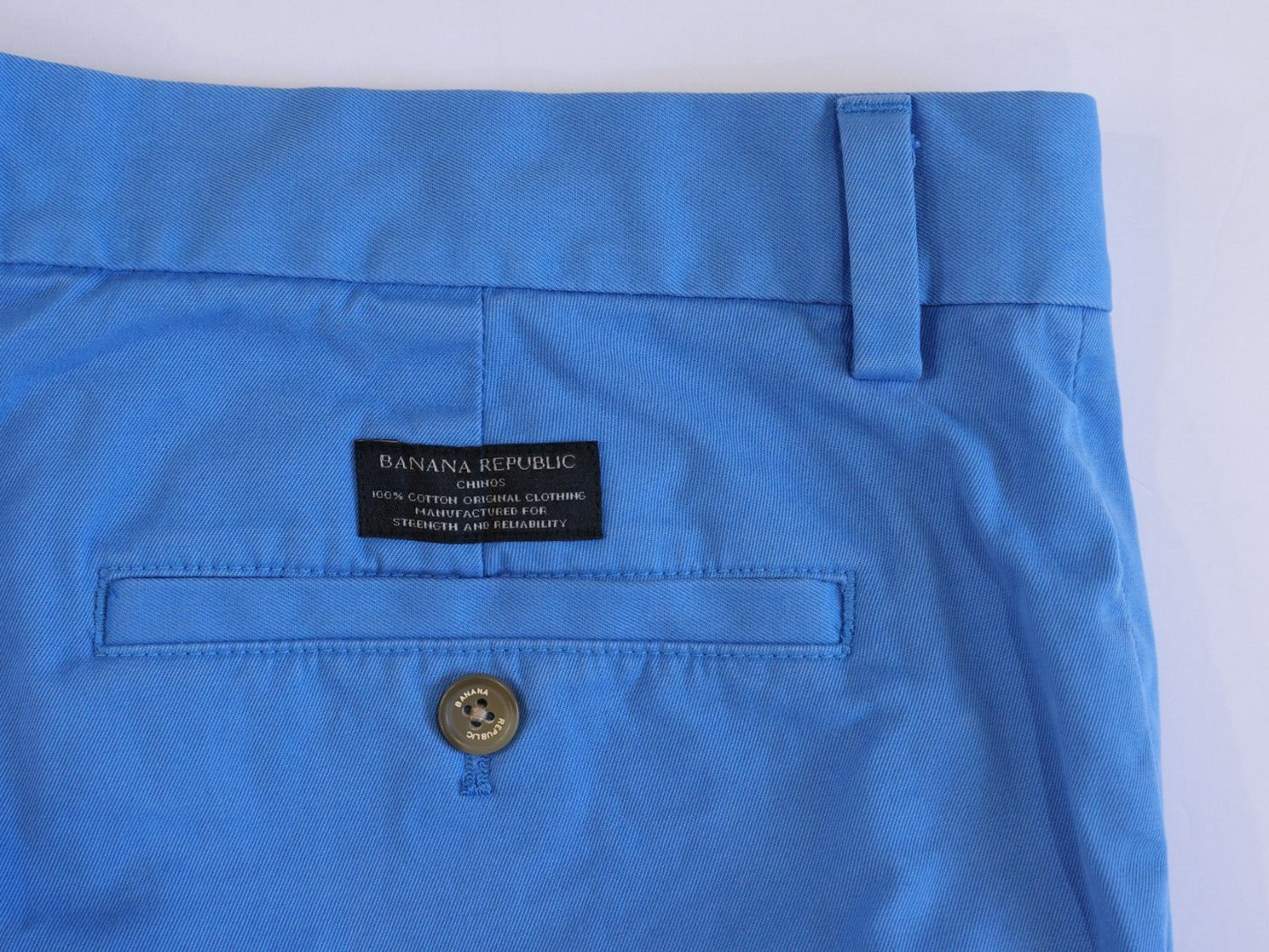 Banana Republic Alden Chino 33x34 Blue Cotton Pants
