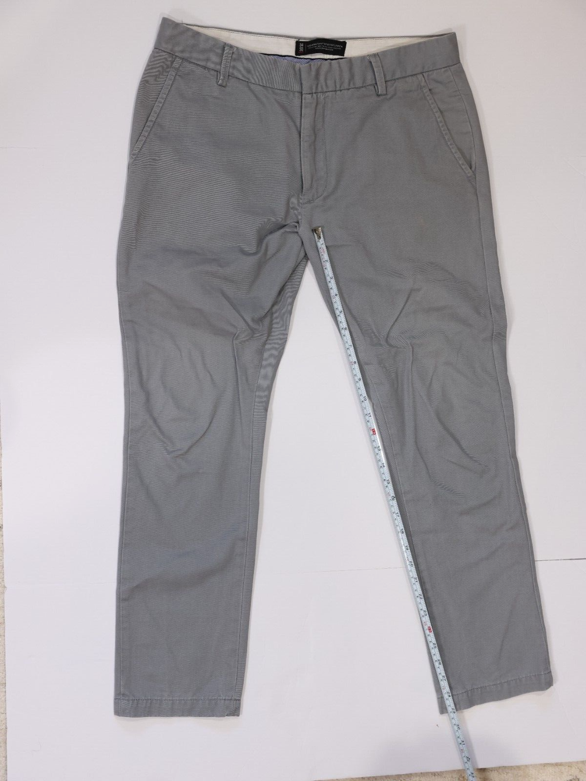 Combatant Gentlemen Chino Pants Cotton Gray 34x30