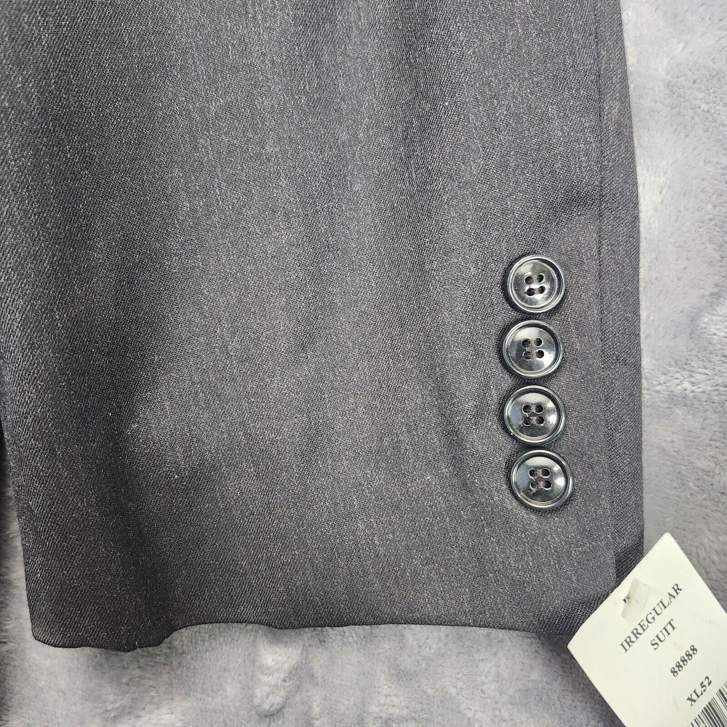 100% Wool Suit Set Jacket Size 52 X Long, Pants 46.5 X Long