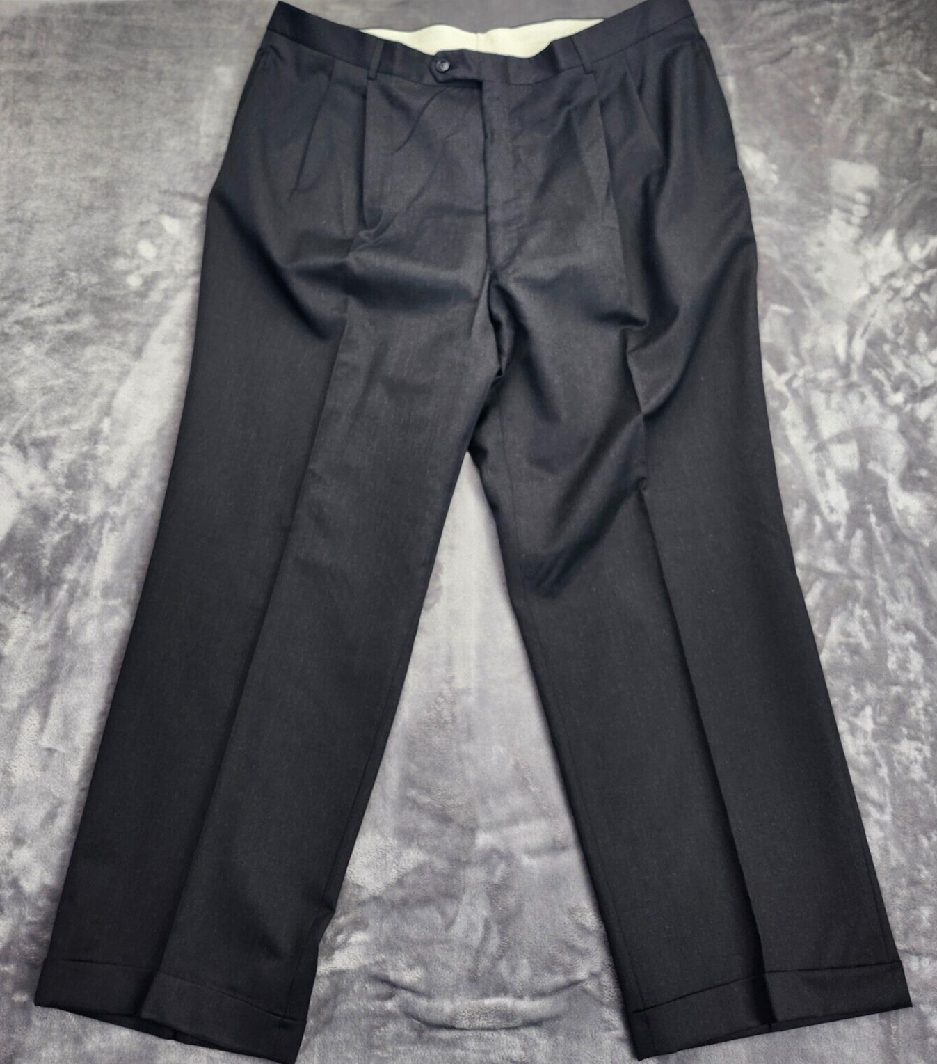 100% Wool Tuxedo Set Jacket Size 50 L, Pants 40x30
