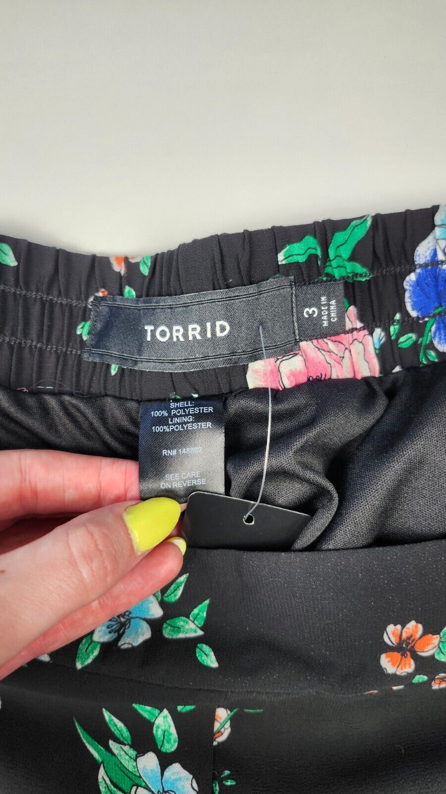 NWT Torrid Floral Black Flowy Sheer Pants with Built in Shorts Size 3X