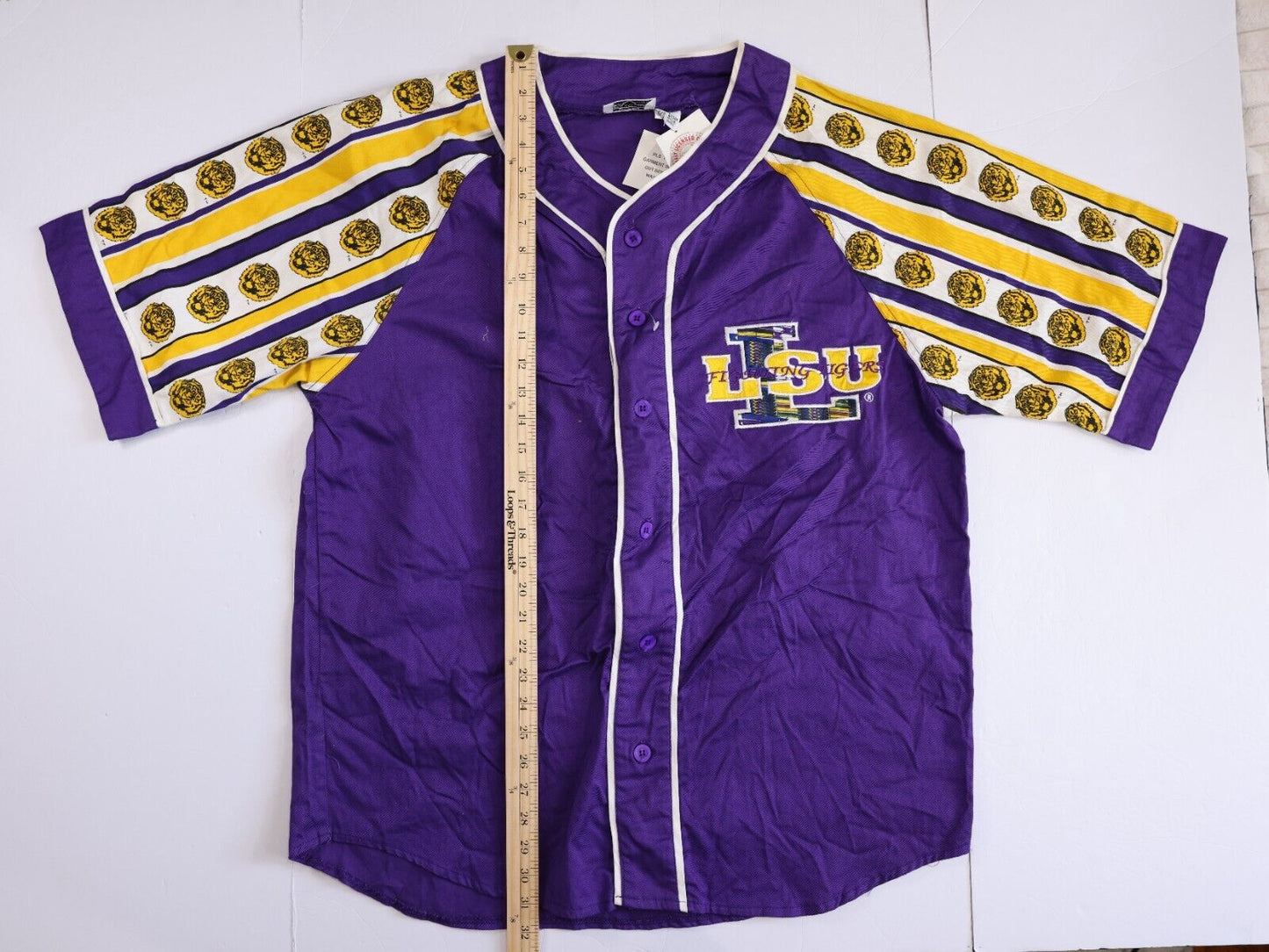 Officially Licensed LSU Button Down Jersey Sportswear Size M