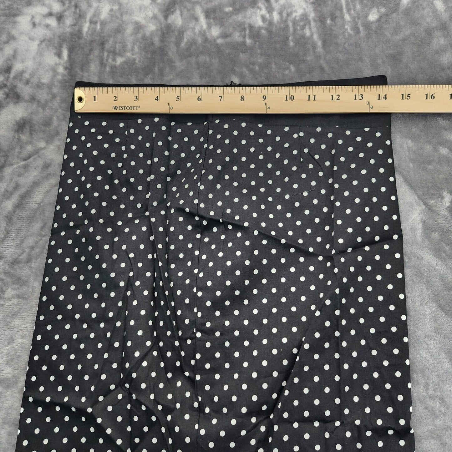 Womens Long Polka Dot Skirt with ruffle bottom size Large