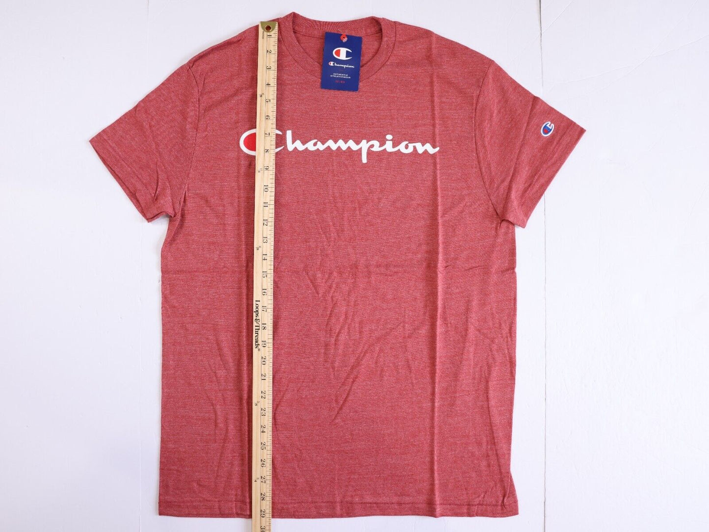 CHAMPION AUTHENTIC ACTIVEWEAR LOGO T Shirt Mens Size L Red
