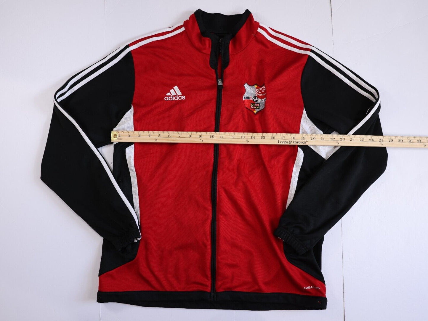 adidas Climaclool Damascus Premier Full Zip Track Jacket Red Size L