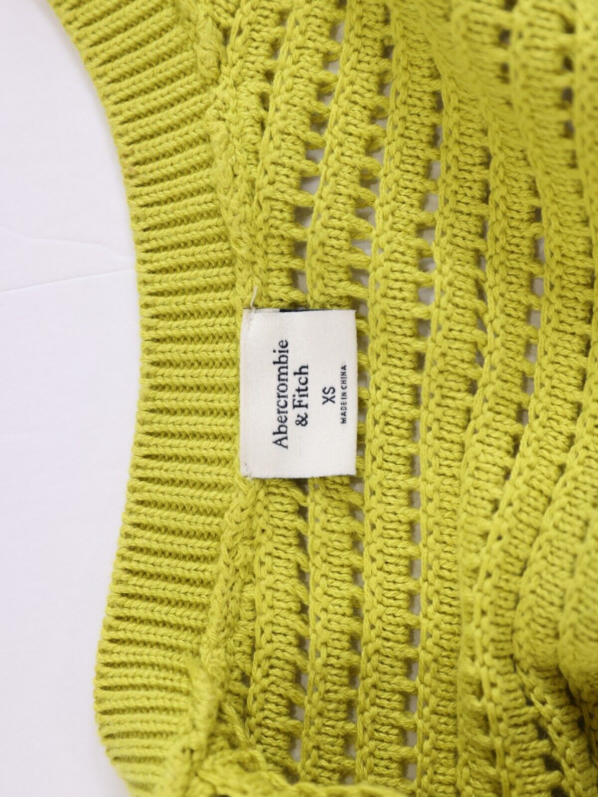Abercrombie & Fitch Women's Green and Yellow Vest Size XS