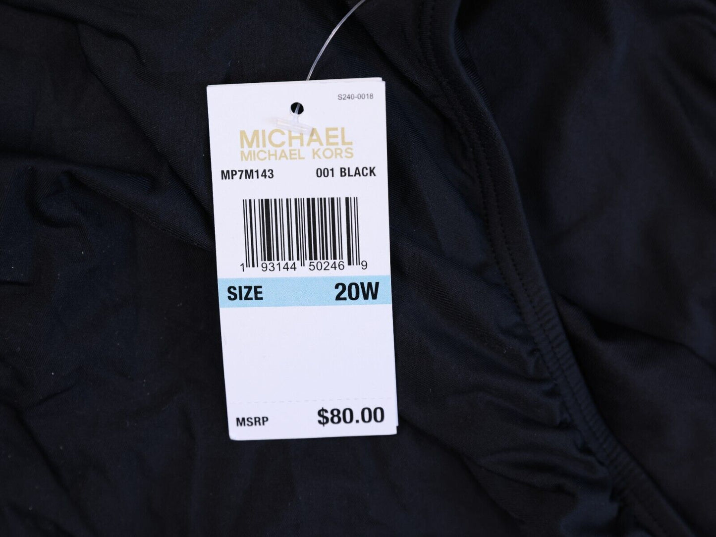 NWT MICHAEL KORS Black Plus Size Swimsuit Skirt 20W 0001