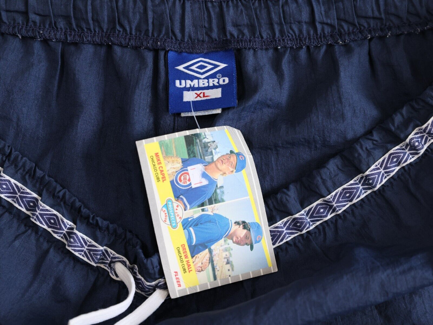 Vintage Umbro Soccer Shorts Blue with Pattern Size XL