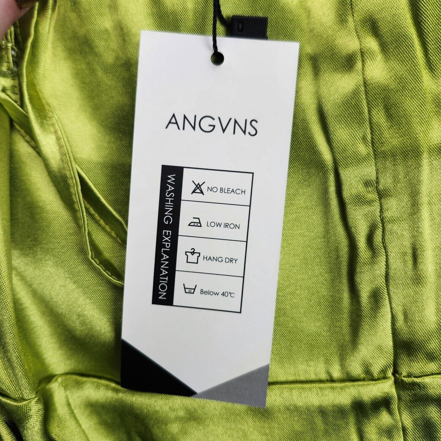 ANGVNS Shiny green fit and flare dress size XXL