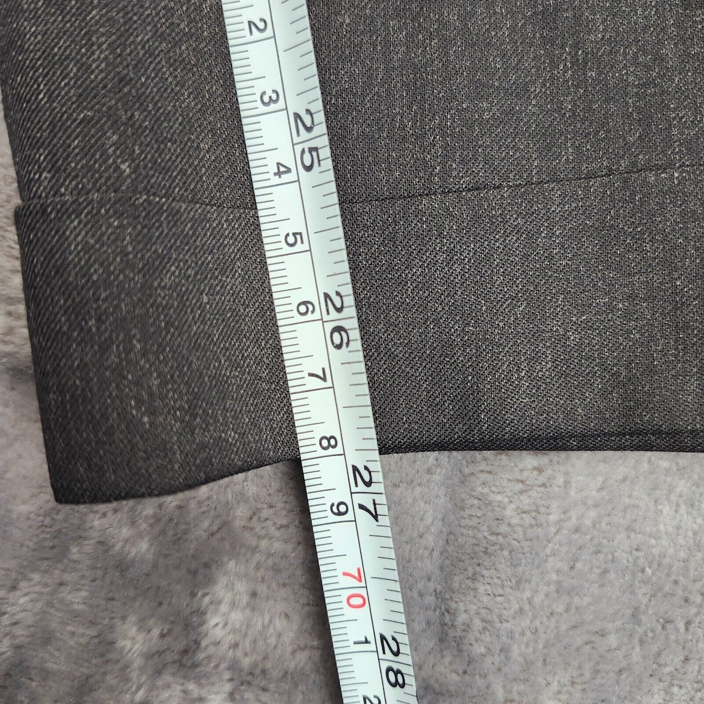 100% Wool Black Suit Set Jacket Notch Lapel 50L, Pants 45.5L