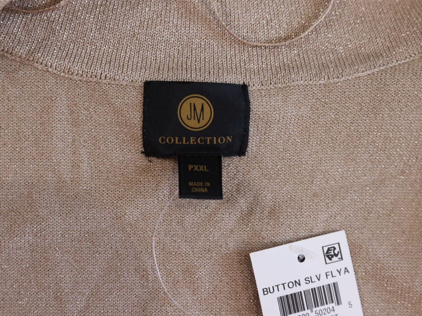 NWT JM Collection Cardigan Open Front Long Slv Womens size PXXL