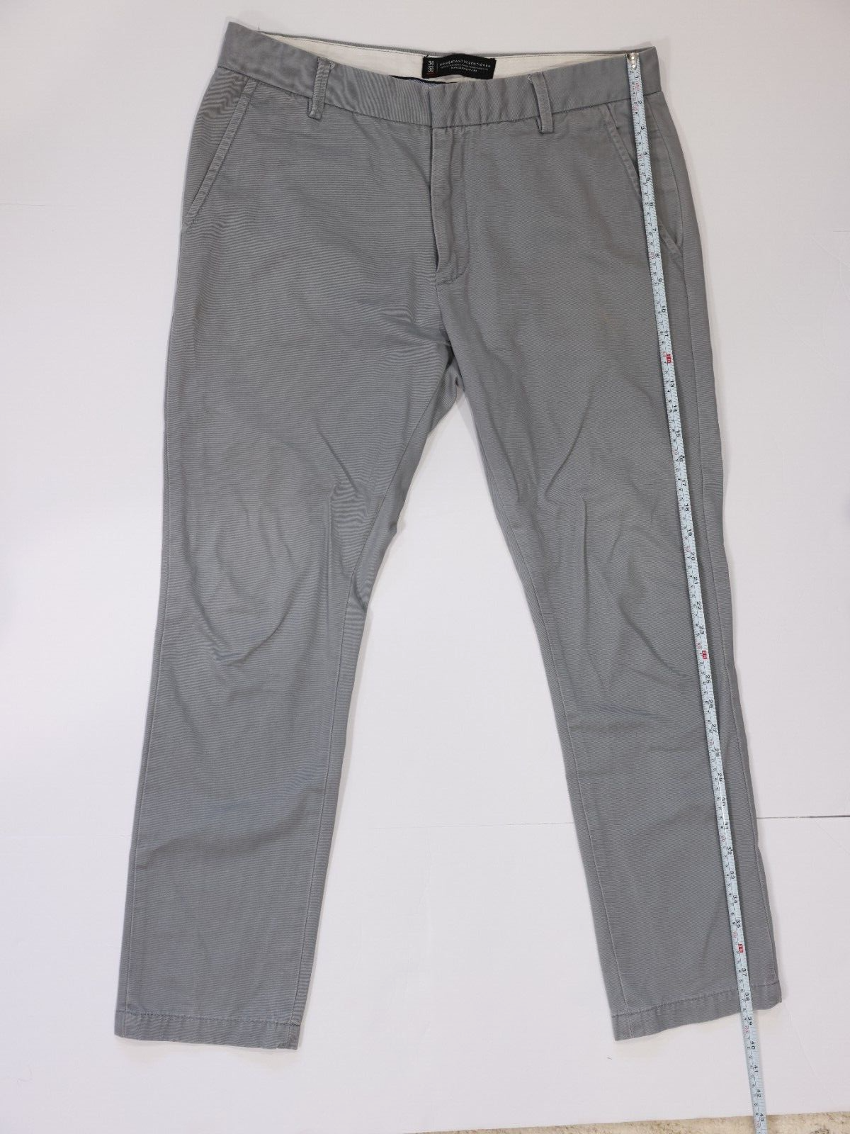 Combatant Gentlemen Chino Pants Cotton Gray 34x30