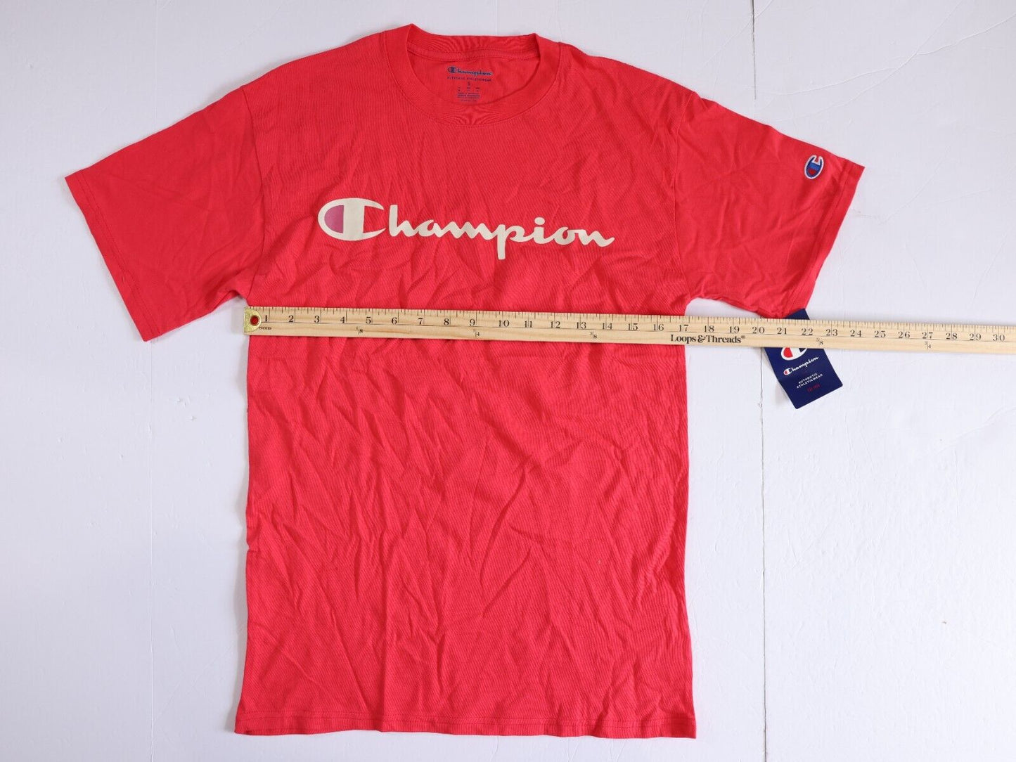 Champion T-Shirt Men's Jersey Tee Classic Fit Script Logo Size Small