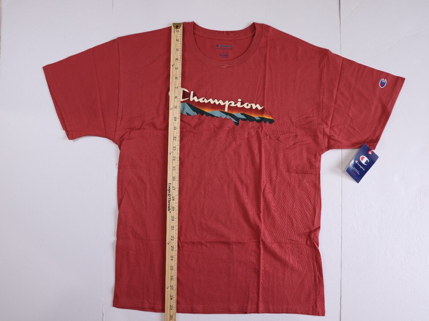 CHAMPION AUTHENTIC ACTIVEWEAR T Shirt Mens Size L Red