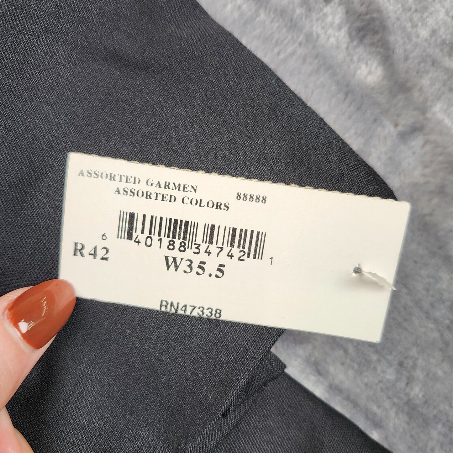 100% Wool Tommy Hilfiger Black Tuxedo Set Jacket 42 Regular, Pants 36 Regular