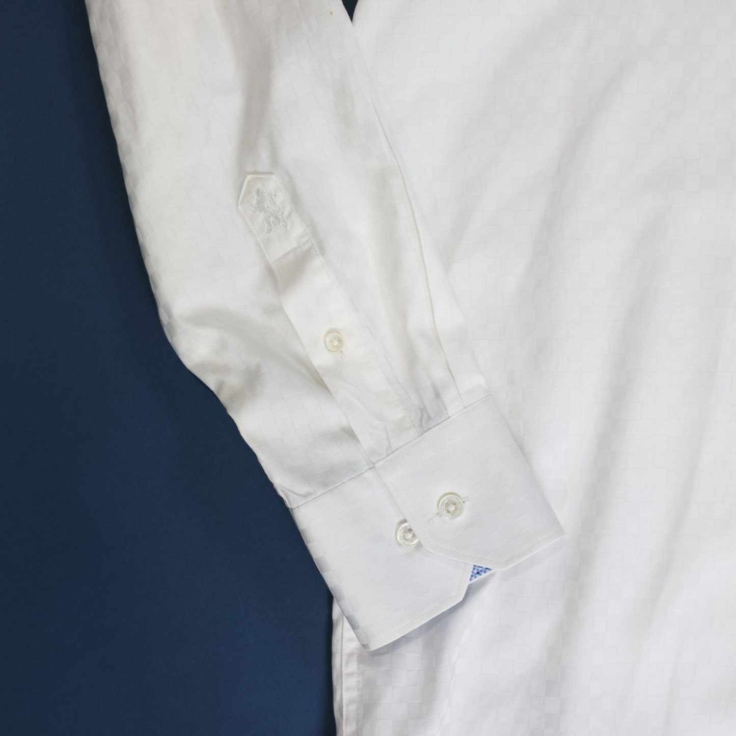 Bugati Uomo White Mens Shirt Pattern 15.5 32/33