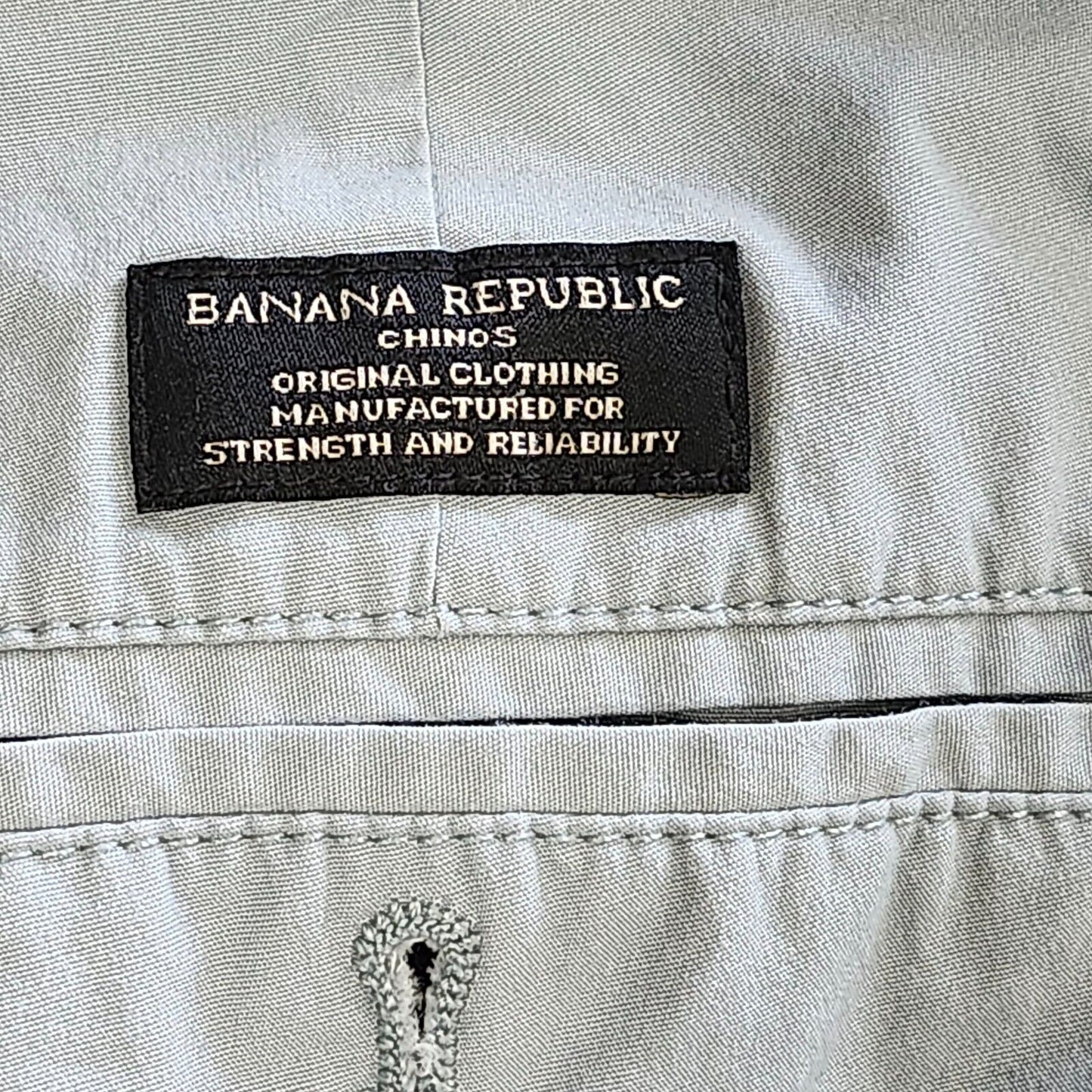 Banana Republic Pants Mens 32x32 Gray Aiden Chino Stretch Flat Front Preppy
