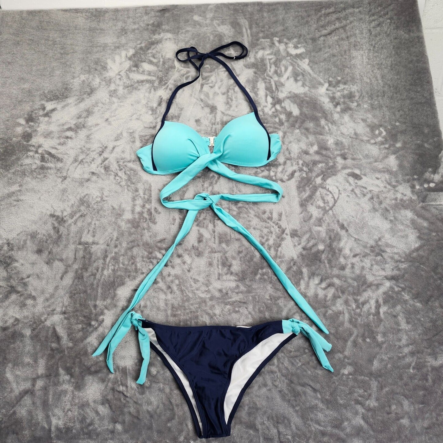 Push-up Padded Bra Swimsuit Bathing Women Bikini Set Swimwear Large