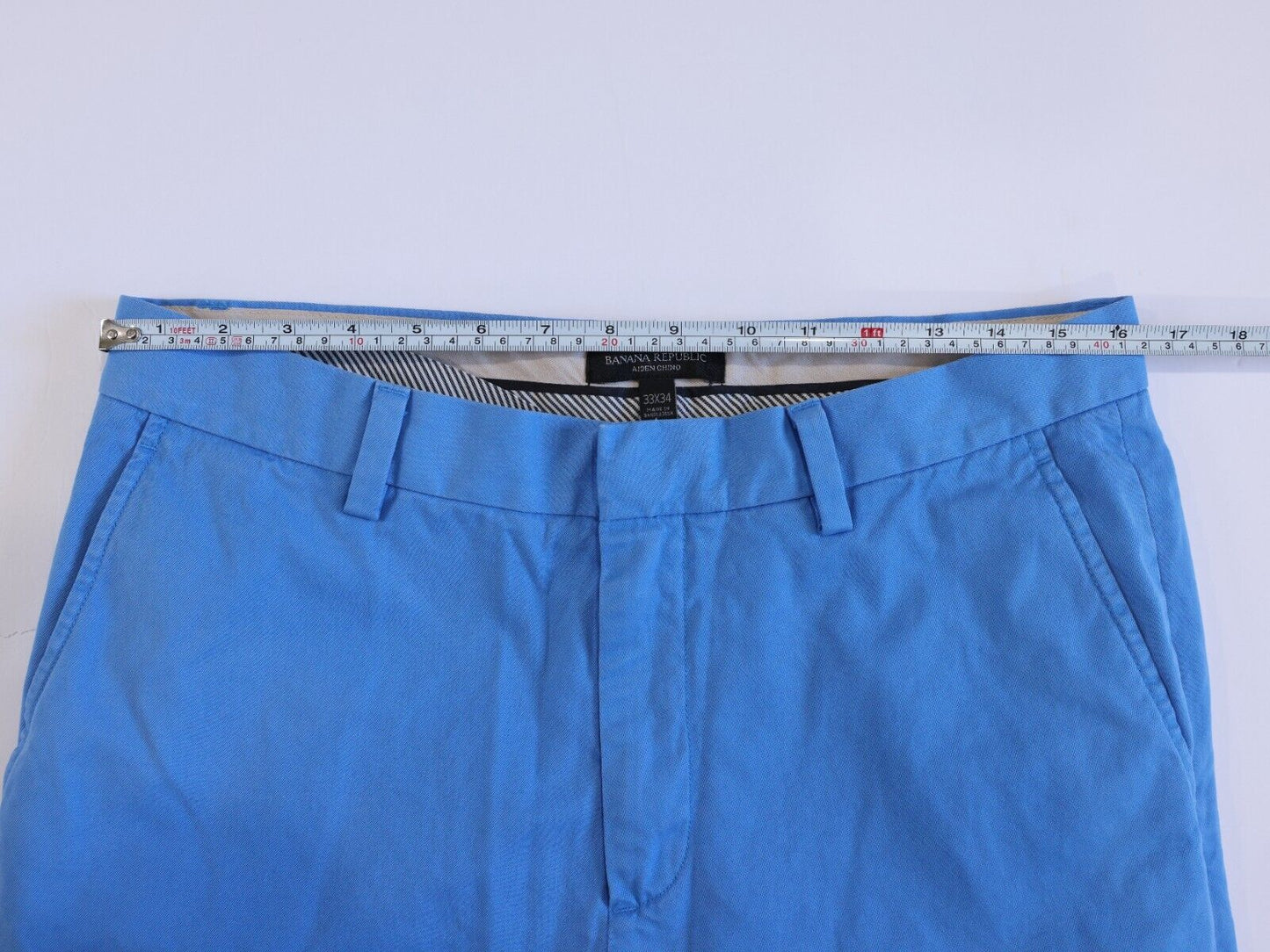 Banana Republic Alden Chino 33x34 Blue Cotton Pants